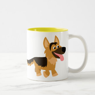 Taza Bicolor Personalizado lindo Pastor Alemán Pastor Mug