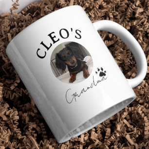 Taza Bicolor Personalizado Mascota lindo foto y nombre para ama