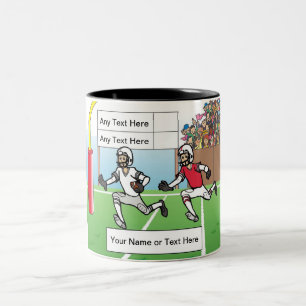 Taza Bicolor Personalizado masculino del jugador de fútbol por