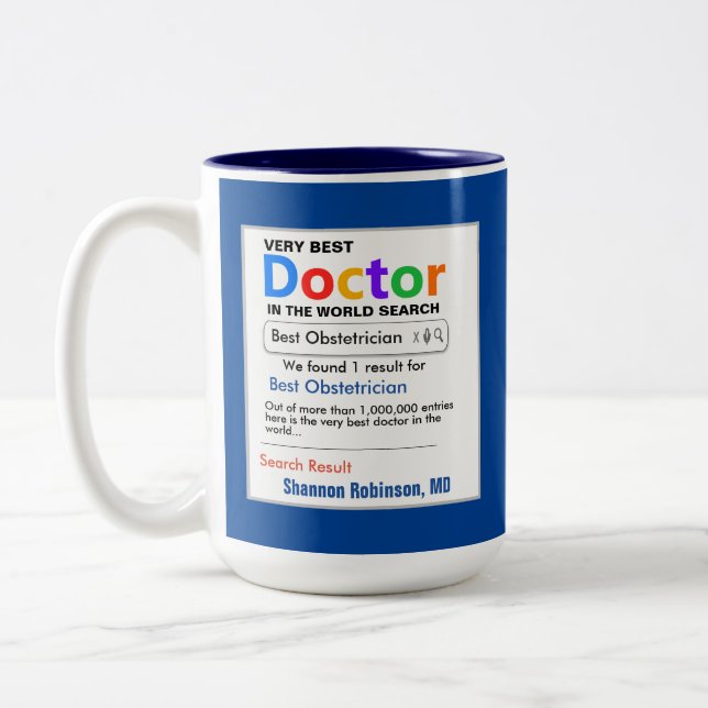 Taza Bicolor Personalizado médica Mejor (Izquierda)