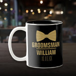 Taza Bicolor Personalizado Mejor Hombre Boda Groomsman<br><div class="desc">Personaliza el nombre de tu mejor hombre,  padrino o cualquier otro invitado de boda. Diseñado por Thisisnotme©</div>