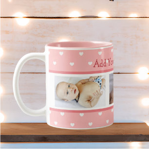 Taza Bicolor Personalizado Mensajes de texto y fotos regalo per
