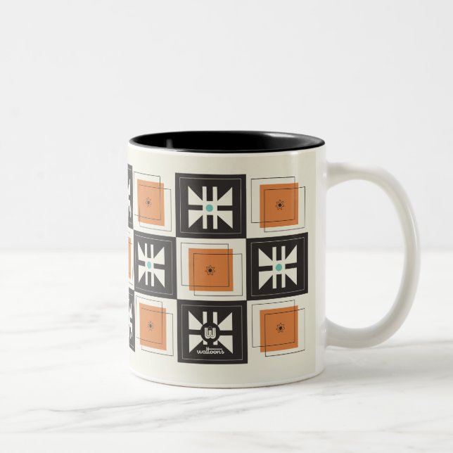 Taza Bicolor Personalizado Mod Amish Quilt - Monarch (Derecha)