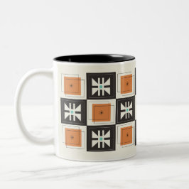 Taza Bicolor Personalizado Mod Amish Quilt - Monarch