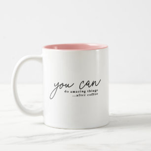 Taza Bicolor Personalizado motivacional divertido Coffee Lover