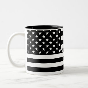 Taza Bicolor Personalizado Mug por mi soldado bandera patriótic