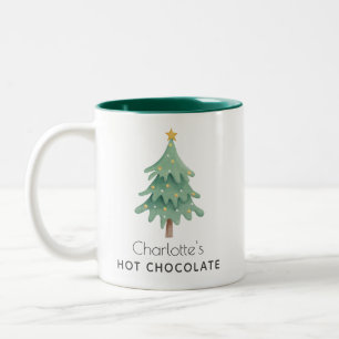 Taza Bicolor Personalizado navideño de vacaciones