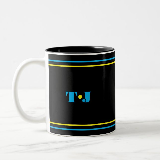 Taza Bicolor Personalizado negro  (Izquierda)