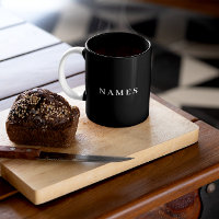 Personalizado negro simple Añadir su nombre elegan