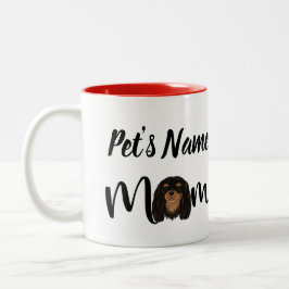 Taza Bicolor Personalizado Negro y Tan Cavalier King Charles
