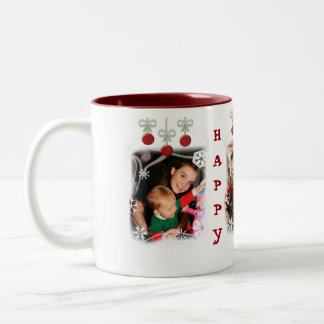 Taza Bicolor Personalizado Ornamentos de Navidad Café Mug