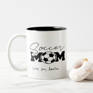 Taza Bicolor Personalizado para cada orgullosa madre futbolera