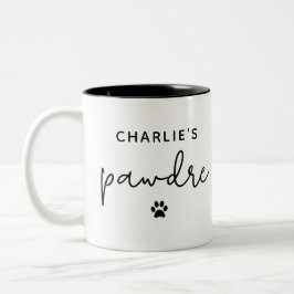 Taza Bicolor Personalizado Pawdre Typography Dog Dad New Dog
