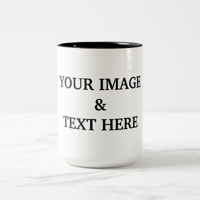 Taza Bicolor Personalizado personalizado de su propia foto (Centro)