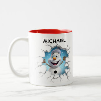 Taza Bicolor Personalizado personalizado Snowman Mug