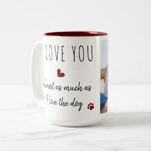 Taza Bicolor Personalizado Photo Dog Lover Funny Love Día de Sa