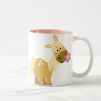 Taza Bicolor Personalizado Pony y Flower Mug