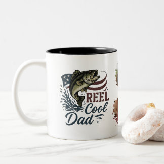 Taza Bicolor Personalizado Reel Guay Dad Fotografia Pesca Mug