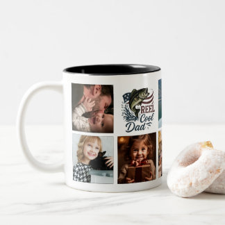 Taza Bicolor Personalizado Reel Guay Dad Fotografia Pesca Mug
