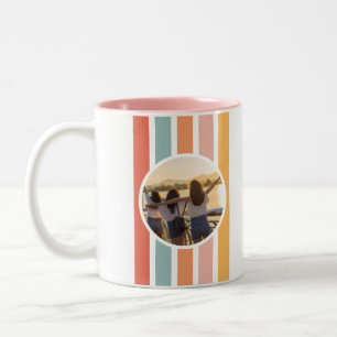 Taza Bicolor Personalizado Retro Mejor Amigos BFFs Cute Besties