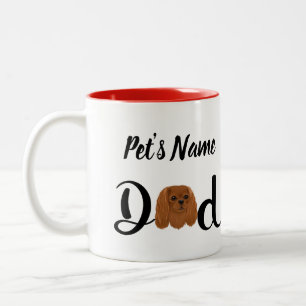 Taza Bicolor Personalizado Ruby Cavalier King Charles Spaniel