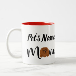Taza Bicolor Personalizado Ruby Cavalier King Charles Spaniel G