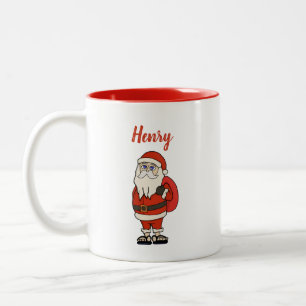 Taza Bicolor Personalizado Santa Claus Navidades Flip Flops