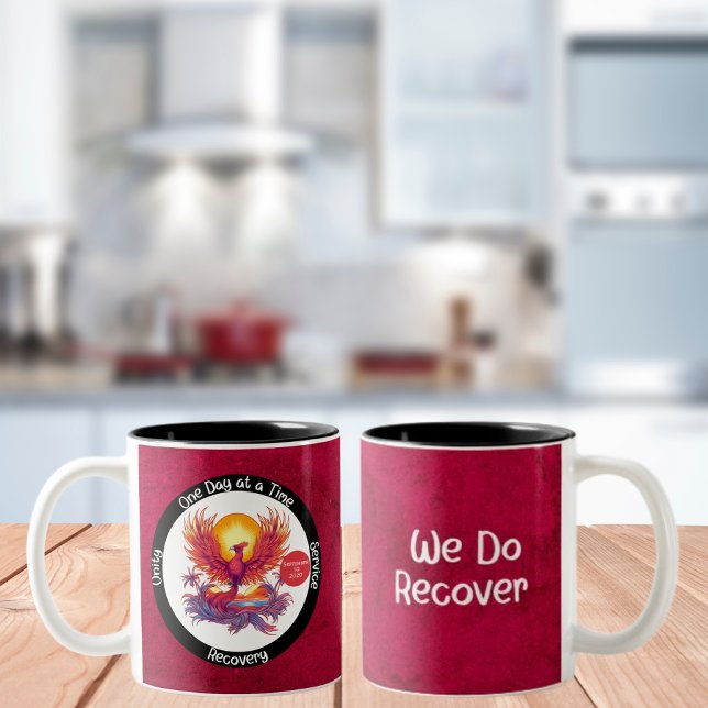 Taza Bicolor Personalizado Sobriety Milestone Gift - Phoenix (Subido por el creador)