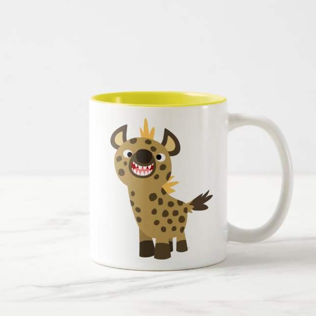 Taza Bicolor Personalizado sonriente suave Hyena Magnet (Derecha)