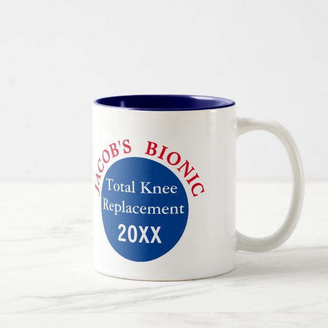 Taza Bicolor Personalizado Soy biónico (reemplazo de rodilla) (Derecha)