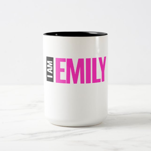 Taza Bicolor Personalizado "Soy Emily" (Centro)