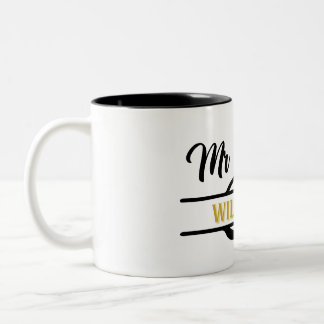 Taza Bicolor Personalizado Sr. y Sra. Mug con nombres personali