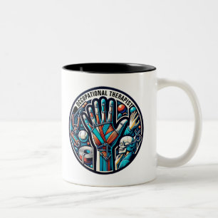 Taza Bicolor Personalizado Terapéutico Ocupacional Textos