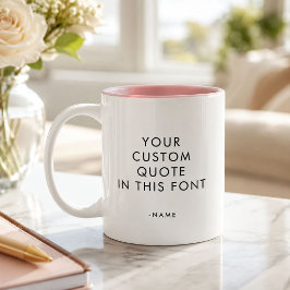 Taza Bicolor Personalizado Texto Cita Moda Minimalista moderna