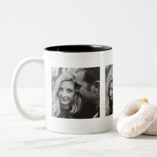 Taza Bicolor Personalizado Tres fotos personalizadas