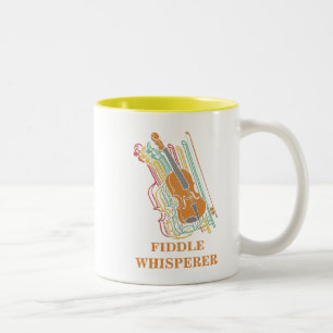 Taza Bicolor Personalizado Violin Fiddle Whisperer