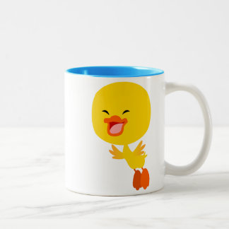 Taza Bicolor Personalizado volador lindo Duckling Mug