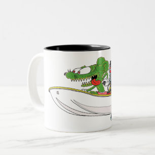 Taza Bicolor Personalizados Creekrat Flyin' Flivver Fliver Boat