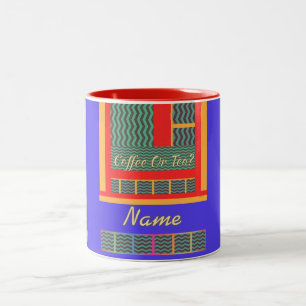 Taza Bicolor ¿Personalizar Con Un Nombre De Café O Té?