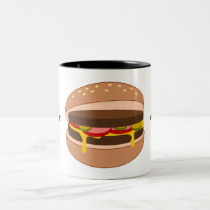 Taza Bicolor Personalizar de este gráfico de Hamburger