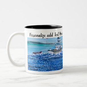 Taza Bicolor Personalizar el arte de los pescadores modernos