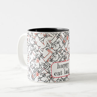 Taza Bicolor personalizar: gatita sin hijos