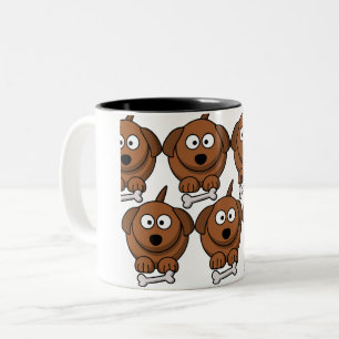Taza Bicolor Personalizar Perro Cute