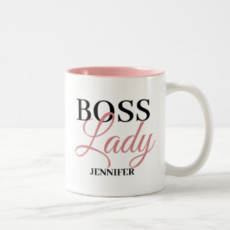 Taza Bicolor Personalized Boss Lady  Mug