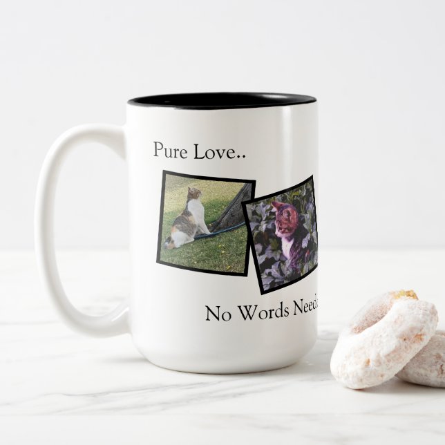 Taza Bicolor Personalized Coffee Mug for Animal Lovers (Con donut)