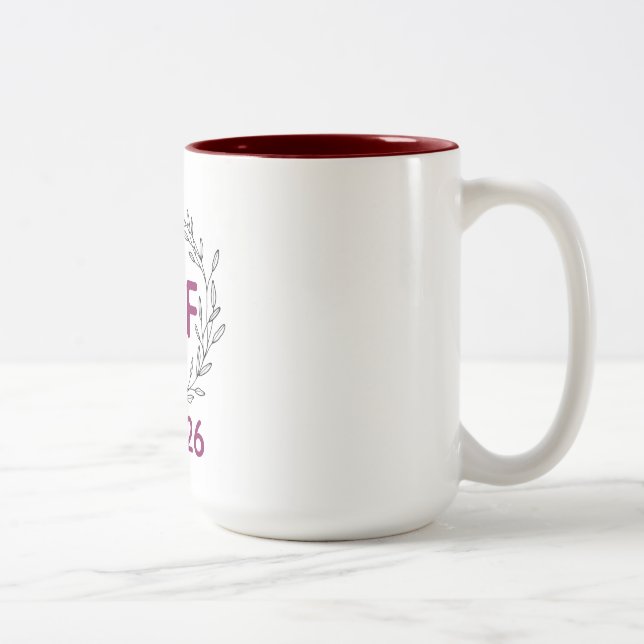 Taza Bicolor Personalized Couple Initials Mug with Special Date (Derecha)