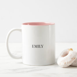Taza Bicolor Personalized Couple Two-Tone Mug – Custom Name Val