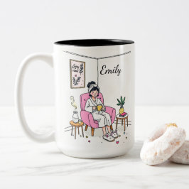 Taza Bicolor Personalized Cozy Granddaughter Gift Cute Vanity