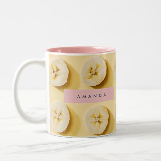 Taza Bicolor Personalized Fun Banana Slice Yellow  (Izquierda)