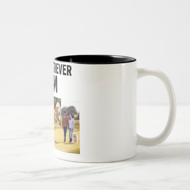Taza Bicolor Personalized Golden Retriever Mom Mug - Custom (Derecha)